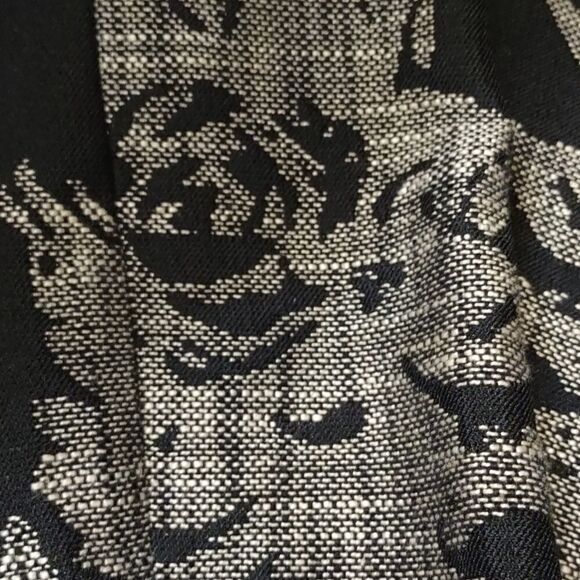 Erin Women's size S white black‎ rose floral open unlined jacket - Picture 10 of 10